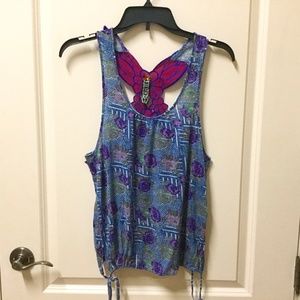 Free People embroidered back tank